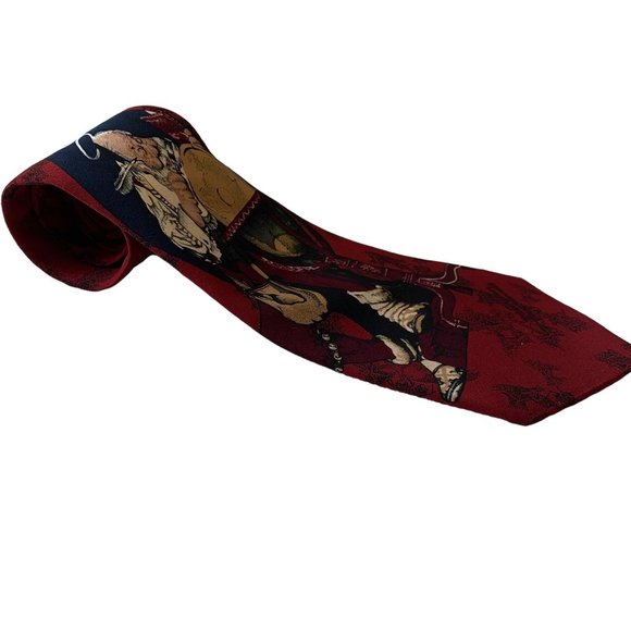 Vintage Norman Rockwell Silk Santa Tie - Picture 7 of 9